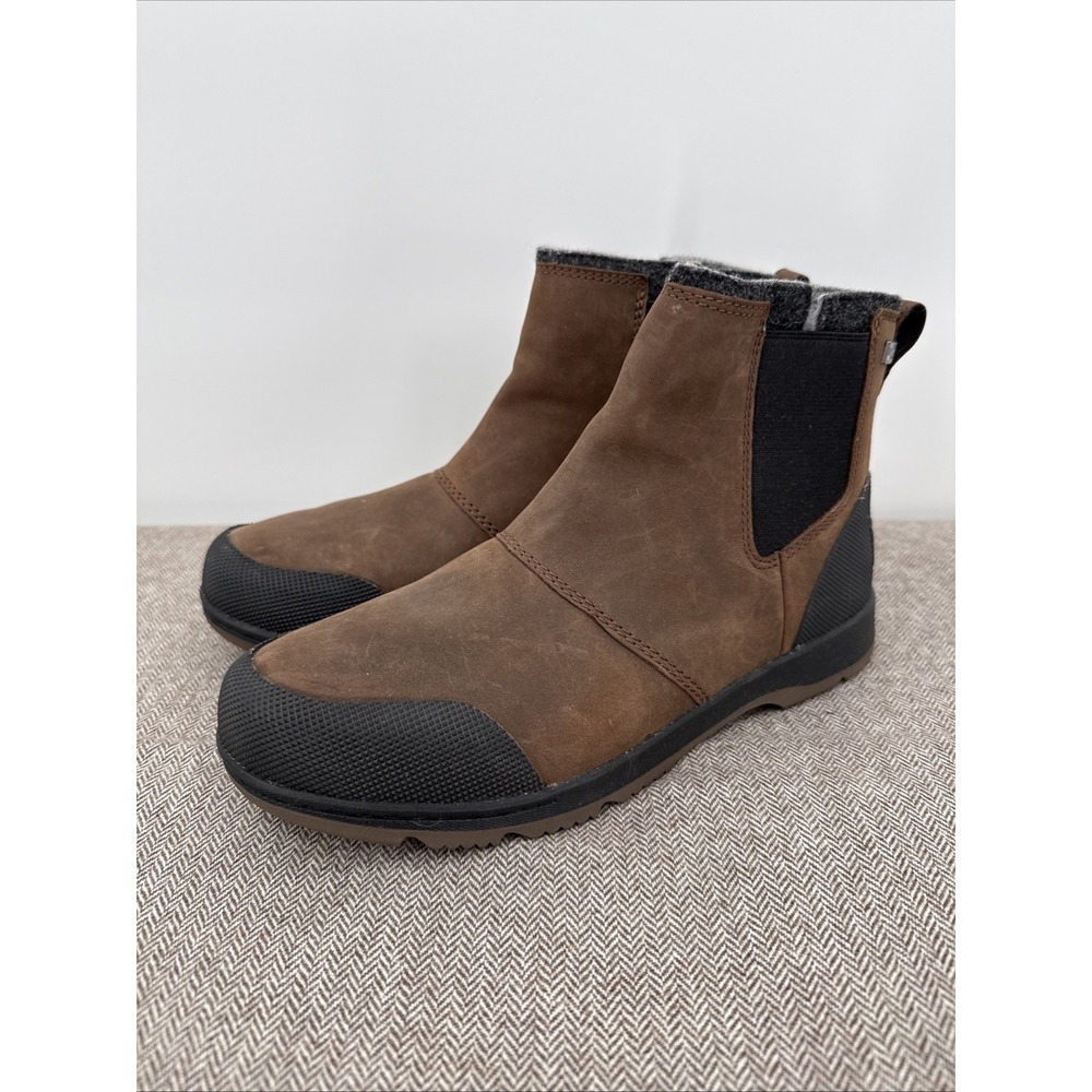 Sorel Mens Chelsea Boots Brown Leather Waterproof Slip On Boots Size 8.5 Classic